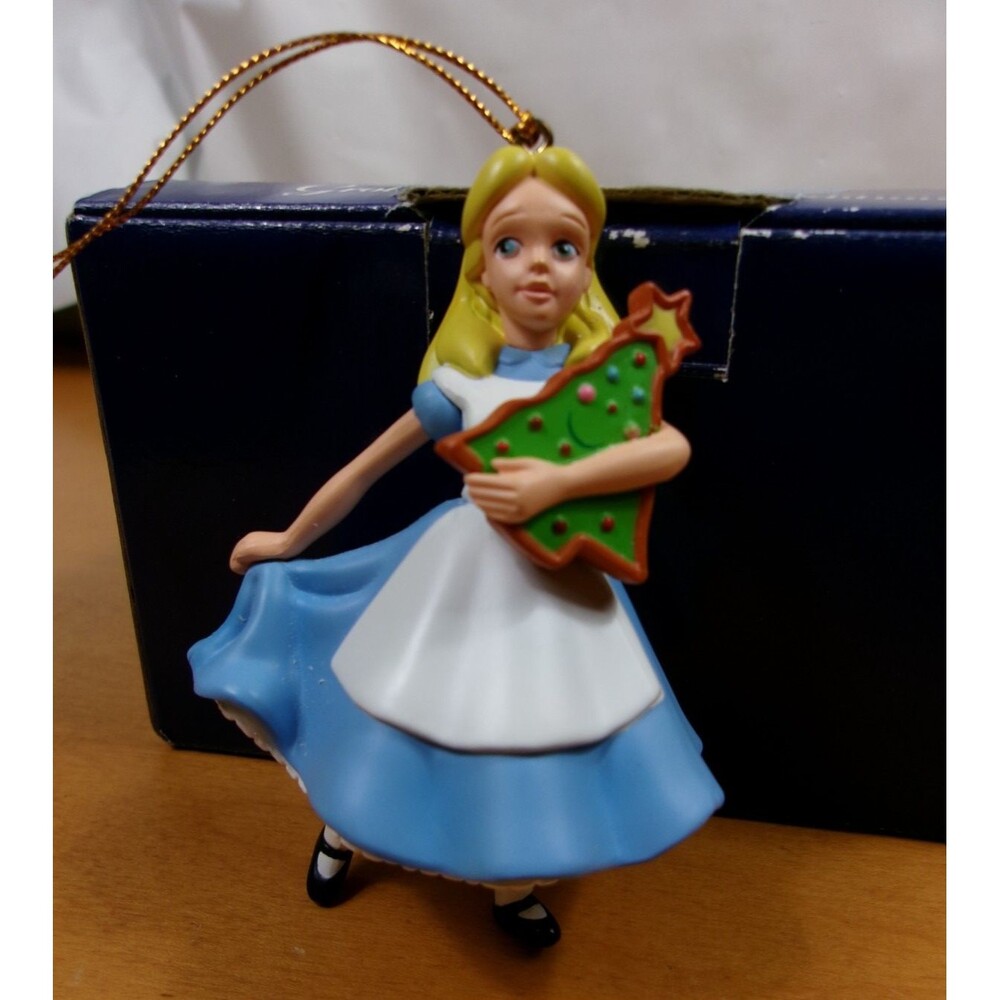 Vintage Disney Grolier Alice in Wonderland with Christmas Tree Ornament in Box